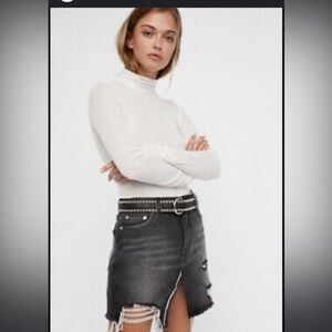 Free People We The Free Relaxed & Destroyed skirt-0015